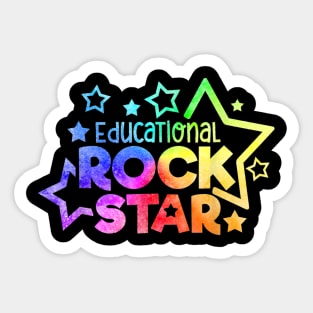 Teacher EDUCATIONAL ROCKSTAR Love Teaching Inspire Student Sticker